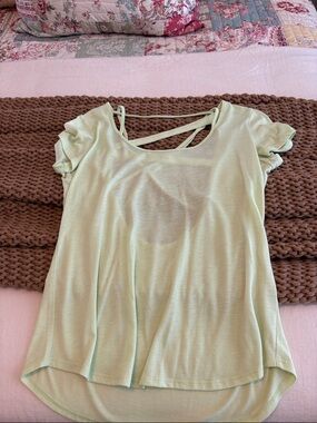 ALO Yoga Mint Green Strappy Back Tee